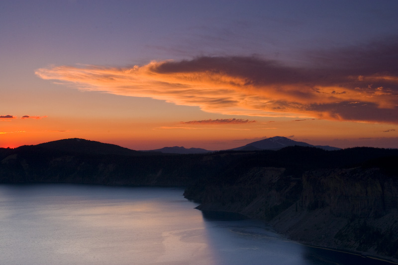 Sunset Over Crater Lake